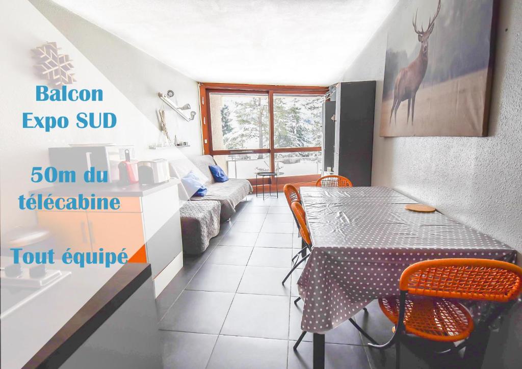 Appartement Les Balcons de Villard, Studio Chaleureux 4-6 PERS 50m des pistes, Balcon exposé Sud, DRAPS NON COMPRIS Balcon de Villard, Les Alloubiers bâtiment G Route de la Côté 2000 38250 Villard-de-Lans