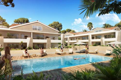 Les Lecques - Superb new standing T3 with garden swimming pool & parking