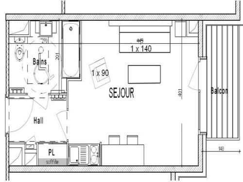 Appartement Appartement Les Saisies, 1 pièce, 3 personnes - FR-1-594-143 Route de la Traie Hauteluce