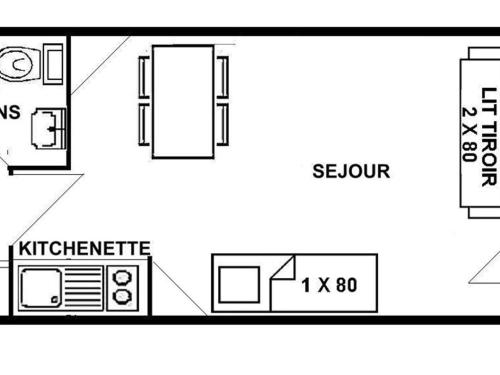 Appartement Appartement Les Saisies, 1 pièce, 3 personnes - FR-1-594-165 101 rue des moliettes Hauteluce