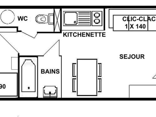 Appartement Appartement Les Saisies, 1 pièce, 4 personnes - FR-1-594-119 69 rue des moliettes Hauteluce