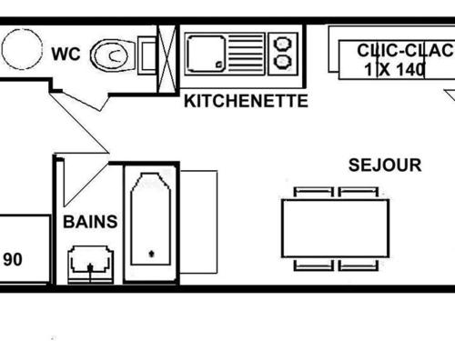 Appartement Appartement Les Saisies, 1 pièce, 4 personnes - FR-1-594-123 480 Chemin du Cristal Hauteluce