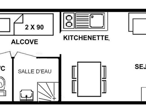 Appartement Appartement Les Saisies, 1 pièce, 4 personnes - FR-1-594-162 69 rue des moliettes Hauteluce