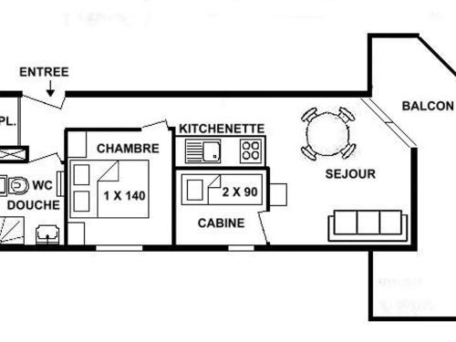 Appartement Appartement Les Saisies, 2 pièces, 4 personnes - FR-1-594-168 440 Route du Mont Bisanne Col des Saisies Hauteluce