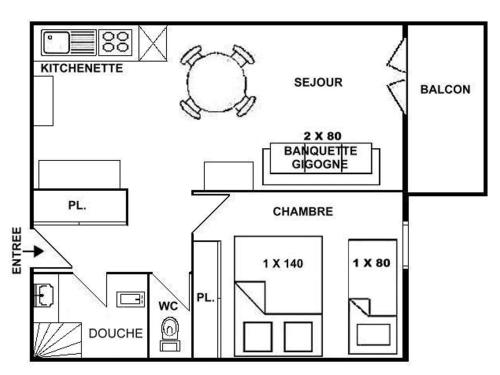 Appartement Appartement Les Saisies, 2 pièces, 5 personnes - FR-1-594-85 480 Avenue des Cîmes Hauteluce