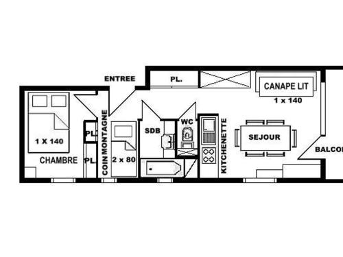 Appartement Appartement Les Saisies, 2 pièces, 6 personnes - FR-1-594-116 100 chemin de la ravire Hauteluce