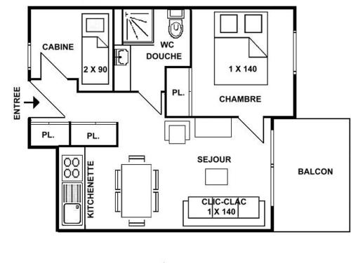 Appartement Appartement Les Saisies, 2 pièces, 6 personnes - FR-1-594-186 Route du mont Bisanne Hauteluce