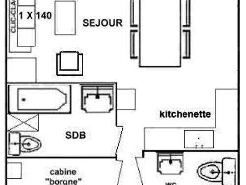 Appartement Appartement Les Saisies, 2 pièces, 6 personnes - FR-1-594-68 Avenue des J.O Hauteluce