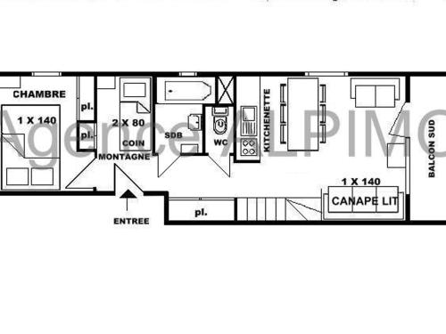 Appartement Appartement Les Saisies, 2 pièces, 6 personnes - FR-1-594-74 100 chemin de la ravire Hauteluce