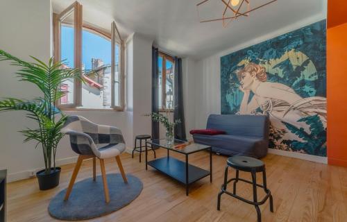 Lily, Agréable T2 pour 4 pers calme et jardin coeur de Village