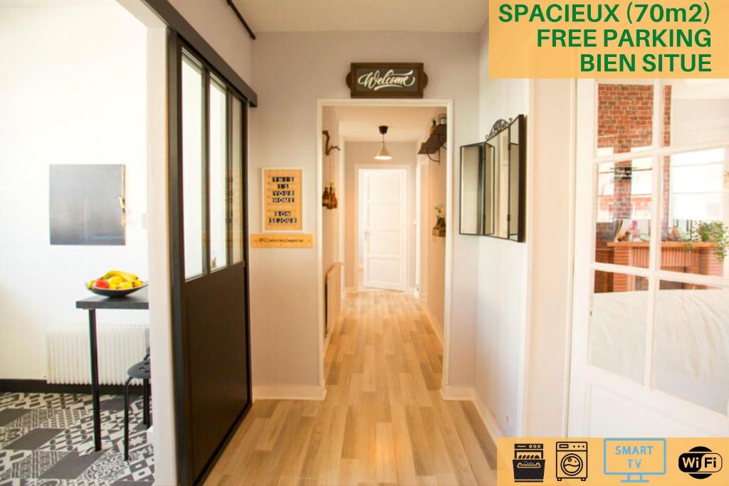 Appartement #LIndustrioChampetre Free Parking, Bien Situé, Spacieux, Proche Clinique 1 er etage gauche 6 Rue Pierre Renaudel 76100 Rouen