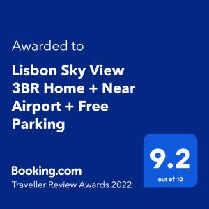 Lisbon Sky View 3BR Home + Near Airport + Free Parking