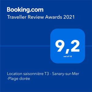 Location saisonnière T3 - Sanary-sur-Mer -Plage dorée