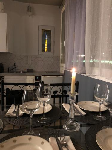 Loft 5 places with view on Eiffel Tower
