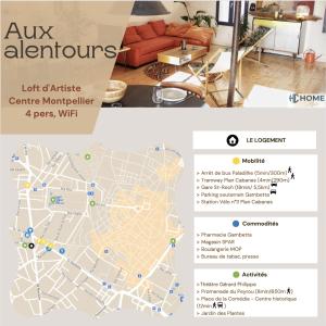 Loft d'Artiste, centre Montpellier, 4 Pers, WiFi