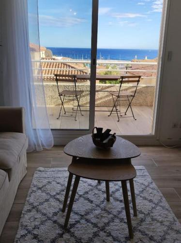 Logement cosy, magnifique vue mer