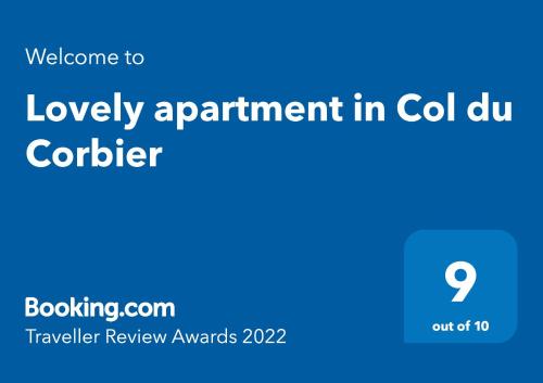 Lovely apartment in Col du Corbier