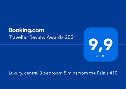 Luxury, central 3 bedroom, 3 bathrooms 5 mins from the Palais 410