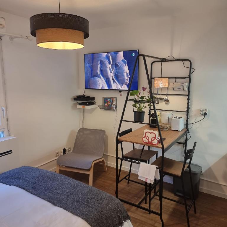 Appartement Lyon Montchat Villeurbanne Studio refait à neuf climatisé et parking privé 15 Rue du Professeur Pierre Victor Galtier 69100 Villeurbanne