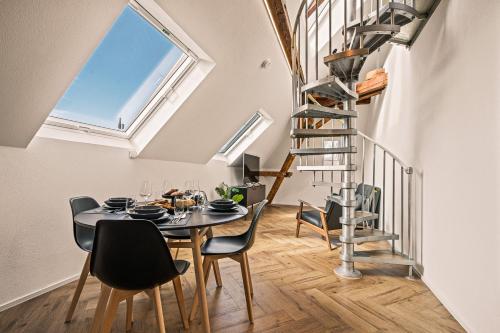Maisonette-Wohnung mit freigelegtem Fachwerk