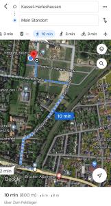 Modernes Basement-Studio mit Kingsize-Wasserbett und Walk-in Dusche mit guter Anbindung in die Innenstadt