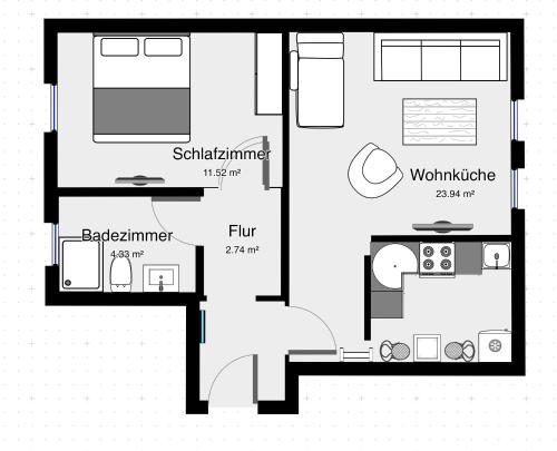 Nordlicht - moderne Fewo im Souterrain