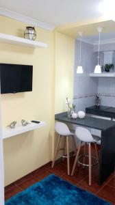 One bedroom appartement with sea view terrace and wifi at Lajes Do Pico