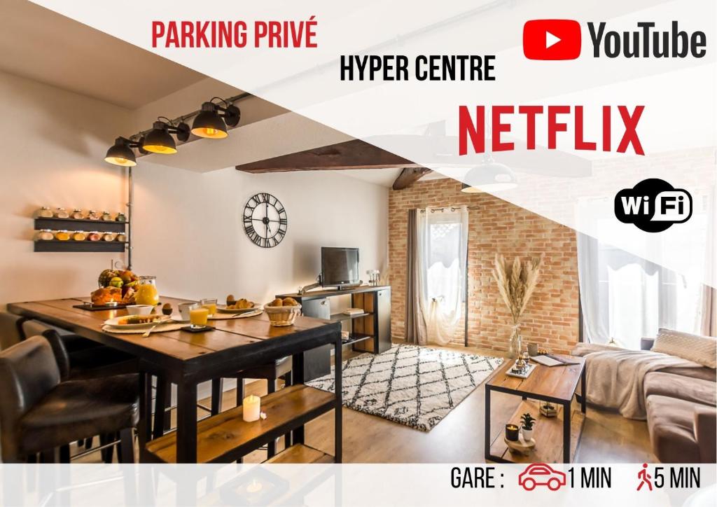 Appartement Parking Privé - Spacieux T2 en Hyper centre 15 Rue Neuve 47000 Agen