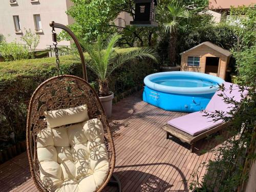 Part Dieu, joli appartement avec terrasse, jardin et parking