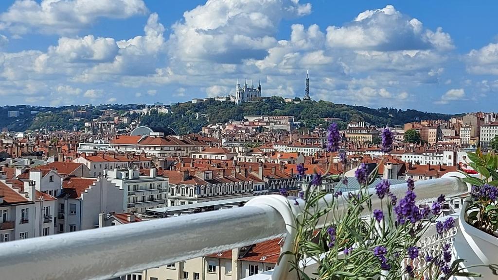 Appartement Plein SUD Terrasse avec vue Panoramique Climatisation Parking 39 rue lt col prevost 69006 Lyon