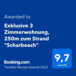 Premium 3 Zimmerwohnung, 250m zum Strand \