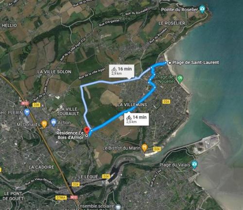 Résidence Bretagne Plérin bord de mer plage à 2km