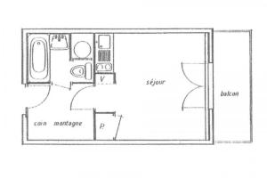 Residence les Glieres Studio 222 Bourg saint Maurice, Les Arcs