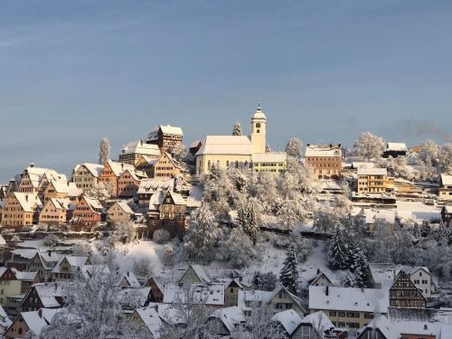Retro Ferienwohnung mit Schlossblick im Nordschwarzwald