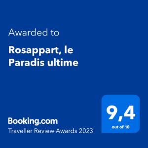 Rosappart, le Paradis ultime