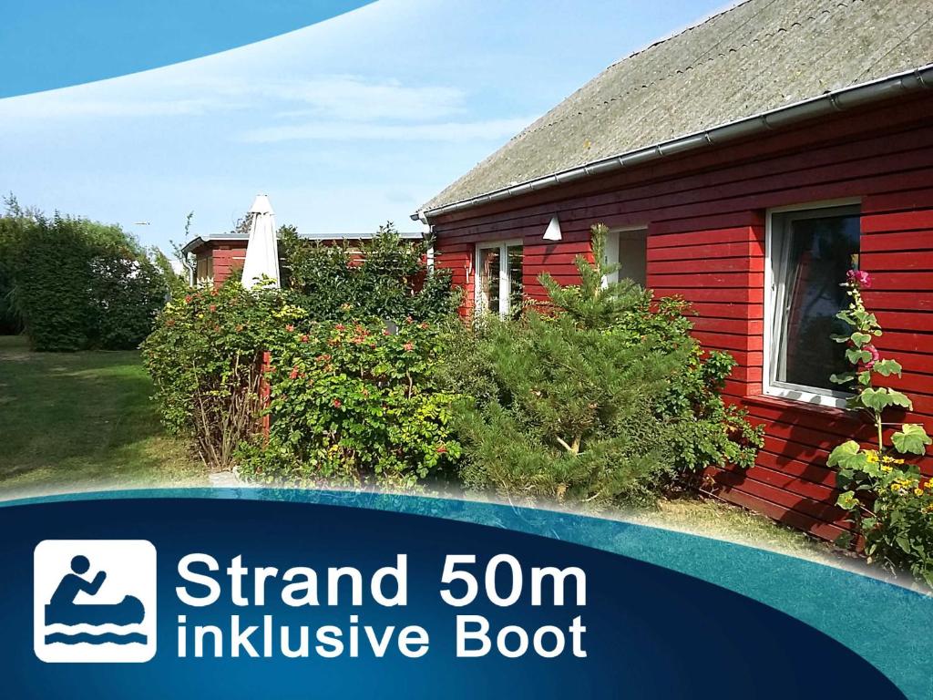 Appartement Rotes Strandhaus mit Boot am Salzhaff, 50m zum Strand Haffweg 3 18233 Klein Strömkendorf