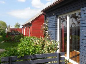 Rotes Strandhaus mit Boot am Salzhaff, 50m zum Strand