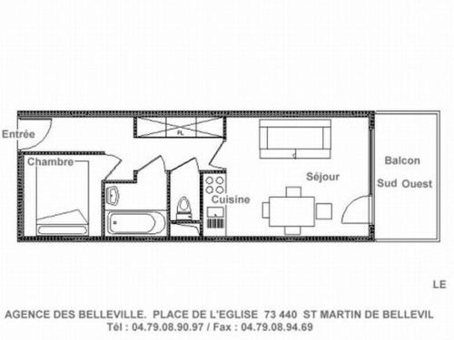 Appartement Appartement Saint-Martin-de-Belleville, 2 pièces, 4 personnes - FR-1-344-1028 LES GRANGERAIES Saint-Martin-de-Belleville