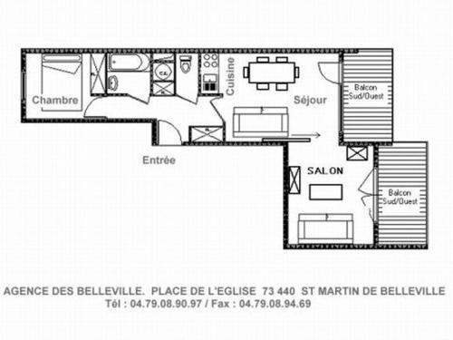 Appartement Appartement Saint-Martin-de-Belleville, 2 pièces, 6 personnes - FR-1-344-994 LES GRANGERAIES Saint-Martin-de-Belleville