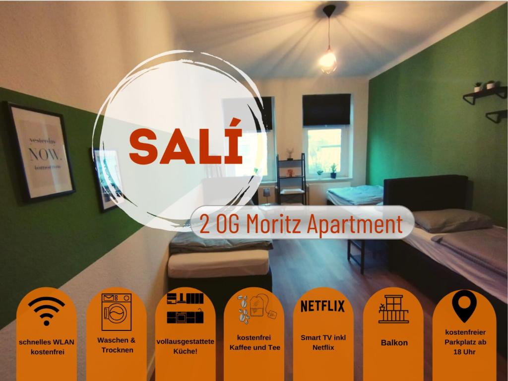 Sali Homes/Moritz Apartment/5Personen/Modern/mit Küche und Balkon Zwenkauer Straße 3 2 Etage, 04420 Markranstädt