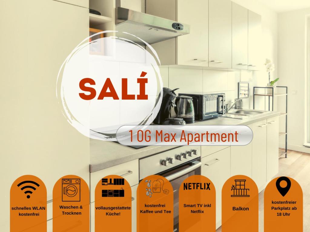 Appartement SaliHomes/Max Apartment/5Pax/modern eingerichtet/voll ausgestattet Küche Zwenkauer Straße 3 1 04420 Markranstädt