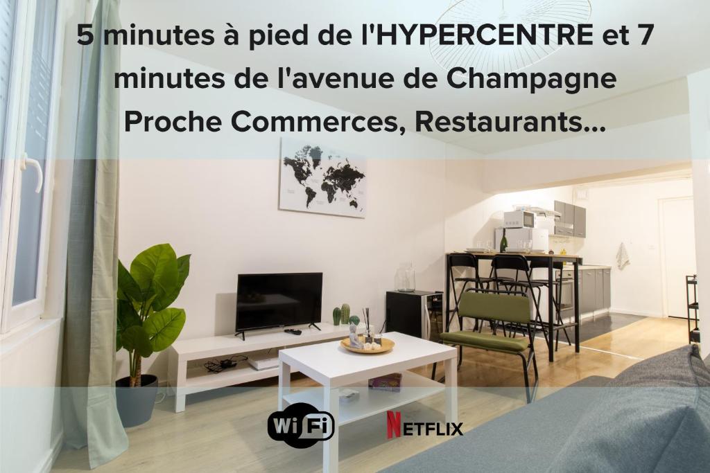 Salmanazar Apt cosy 4 Pers Max centre-ville 6 Rue Pasteur, 51200 Épernay