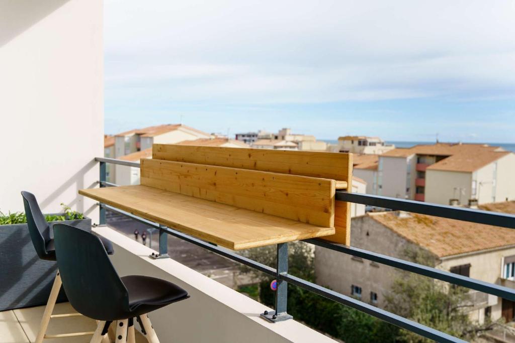 SB 402 - Exceptionnel T3 climatisé, vue Mer NARBONNE-PLAGE Appartement B 402, 11100 Narbonne-Plage