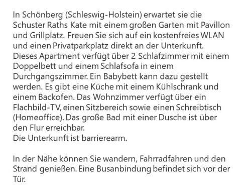Schönberg - Schuster Raths Kate