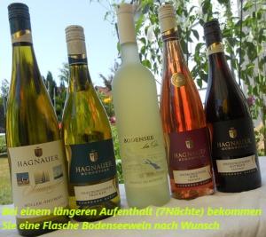 Seewald Viktoria - 2getrennte Schlafzimmer-2xBoxspringbett-5Pers & Bodenseewein & Waldsicht