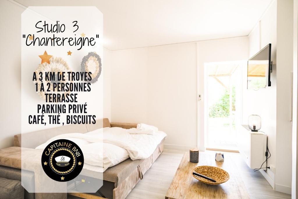 Appartement Studio 3 Chantereigne Jardin Parking 3km Troyes 128 Avenue Général Leclerc 10300 Sainte-Savine