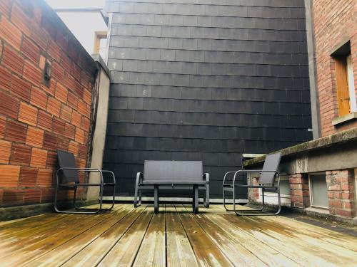 Studio avec toit terrasse privé, en centre ville