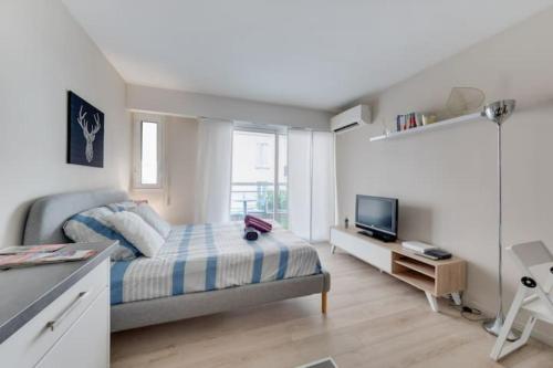 Studio Beausoleil récent, climatisé, Monaco et gare à pied
