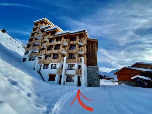 Studio Belle Plagne skis aux pieds