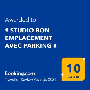 # STUDIO BON EMPLACEMENT AVEC PARKING #